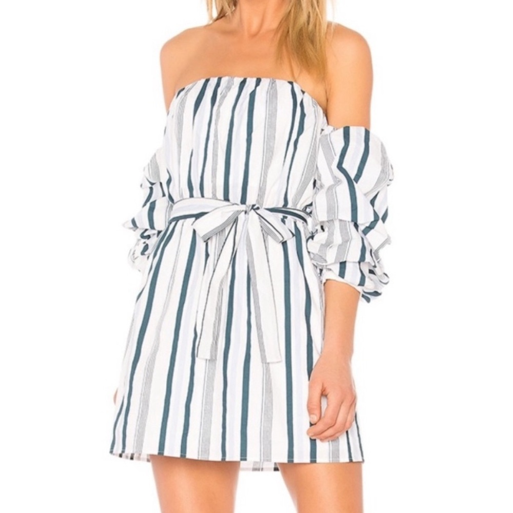 Striped Off-Shoulder Dress